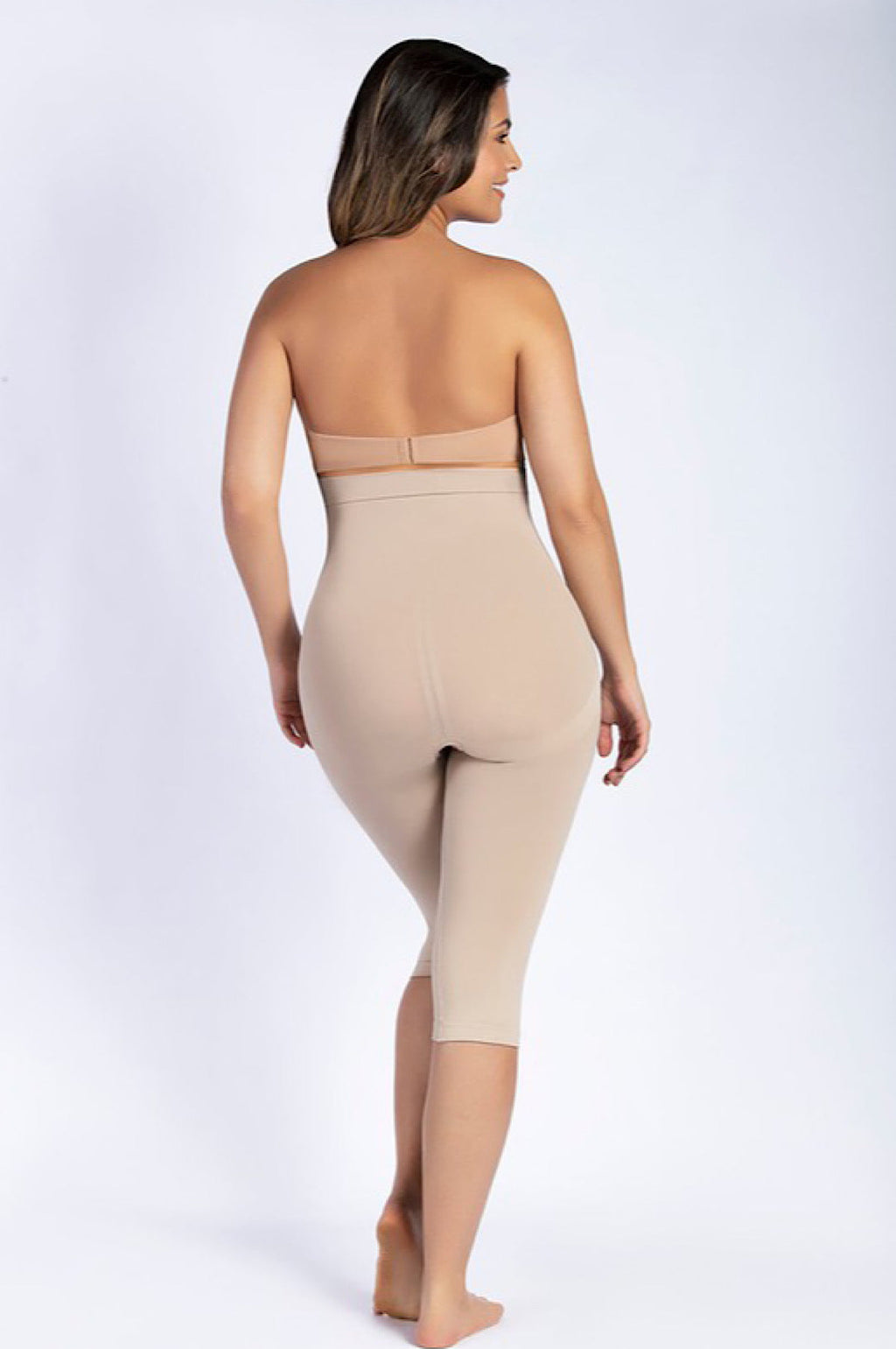 Nude Color High Waist Capri Length Shapewear